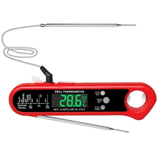 Водонепроницаемый пищевой термометр зонд цифровой дисплей высокоточный складной дизайн функция открывалки для бутылок беспроводной термометр для мяса питание от батареи