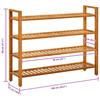 Vidaxl Stojak Na Buty Z 4 Półkami, 100X27X80 Cm, Lite Drewno Dębowe