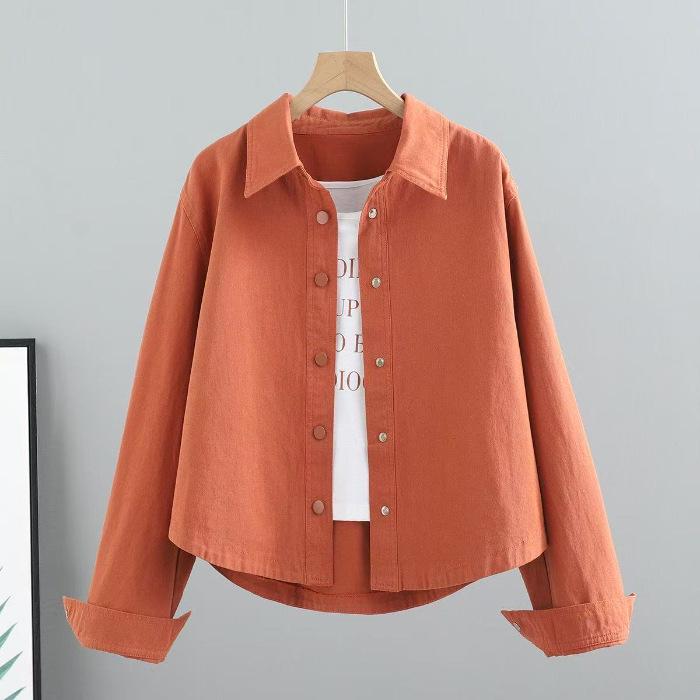 Женская свободная корейская рабочая куртка с длинным рукавом на весну и осень 2025