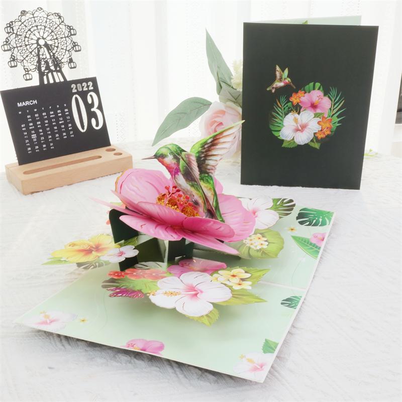 Сияющий павлин 3D Pop-Up открытка - Мечтательный день рождения, Праздник, Общее поздравление, День учителя