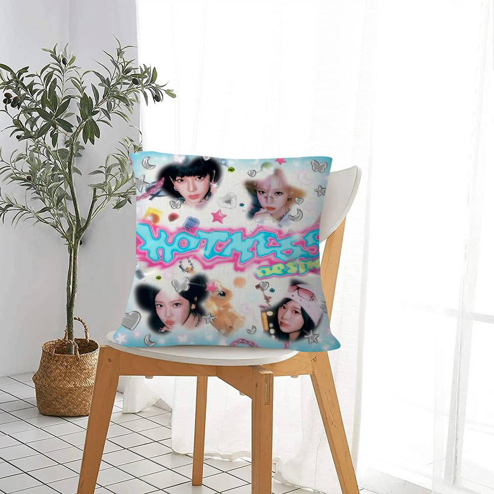 Korean Aespa Group Cushion Cover Decorative Pillow Sofa Home Decor Case Pillow Cases