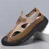 Outer Wear Men's Sandals Summer Hollow Mesh Casual Versatile Hole Shoes Outdoor Go Out Soft-soled Mesh Beach Shoes