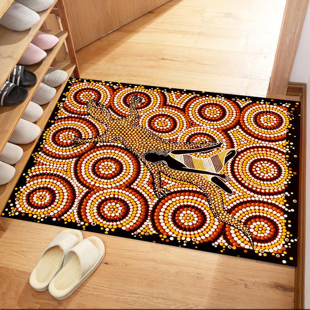Aboriginal Art Dreamtime Floor Mats for Living Room, Bedroom and Room Decoration Are Suitable for Gifts.