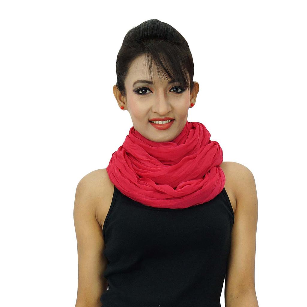 Chiffon Blend Long Stole Indian Dupatta Chunni Neck Wrap Throw Summer Scarf