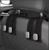 J-PREMIS Headrest Hook, Car Seat Double Hook, Sponge Pad, Double End, Leather & Metal,