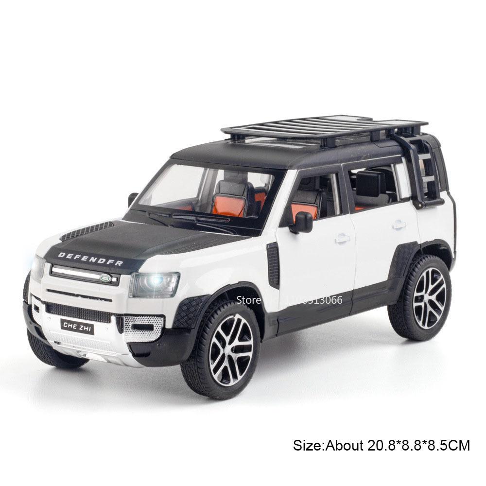 1:24 Land Rover Defender AITO M9 Toys Cars Models Light Sound Rubber Tires Vehicles Pull Back Miniature Car Child Adult Gifts