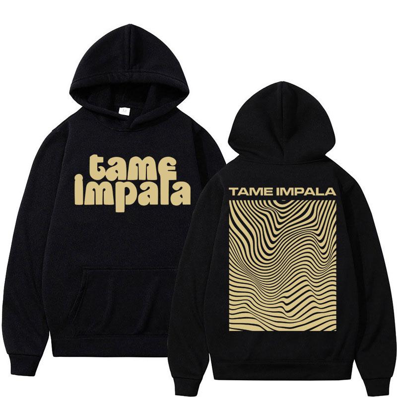 Худи с графикой альбома группы Tame Impala Мужское Женское Поп-музыка Харадзюку Винтажное С длинным рукавом Оверсайз Панк Пуловеры