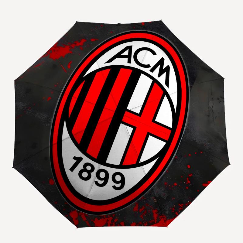 AC Milan, 1899 Автоматическое Открытие и Закрытие, 8-реберная Конструкция Портативный Зонт, Подходит для Мужчин и Женщин Все Сезоны Идеальный Подарок для