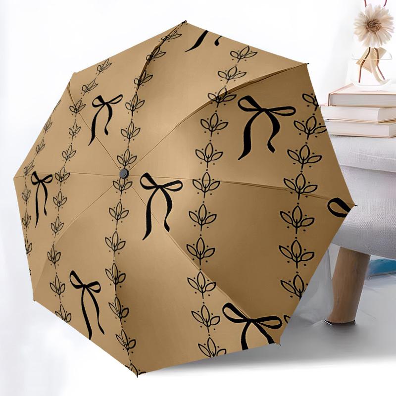 1pc Bow Pattern Open/Close Folding Umbrella - Raining Gear for Travel Umbrella, All- Portable Umbrella for & Men 8-Rib yy251229007