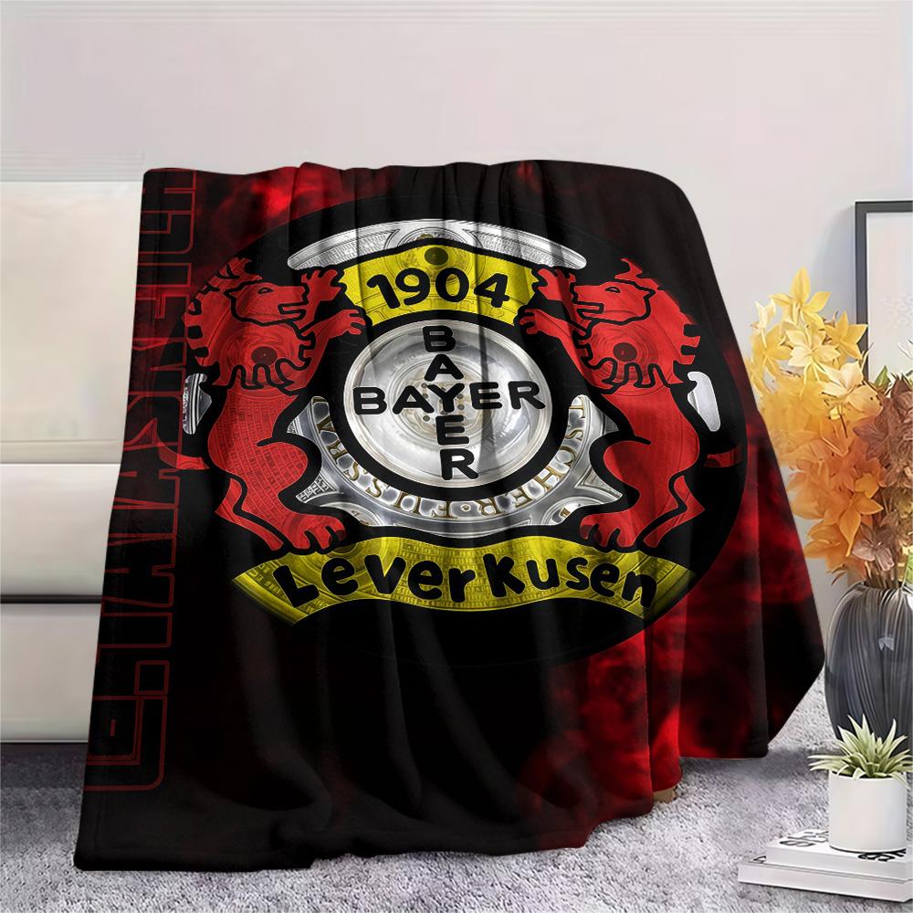 Bayer 04 Leverkusen logo Print FlAannel Blanket, High quality Comfortable for All Seasons, Home Decor, Warmth and Comfort