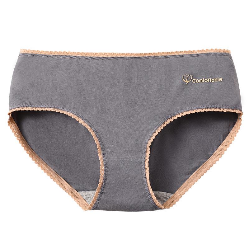 Lace Pure Cotton Honeycomb Antibacterial Women's Panties - Comfortable & Elastic