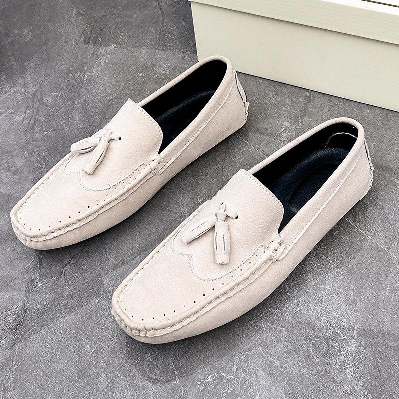 Большие размеры 38-48, желтые кожаные мужские повседневные туфли, мягкие, удобные, замшевые лоферы, мужские модные туфли без застежек на плоской подошве, мокасины, hombre