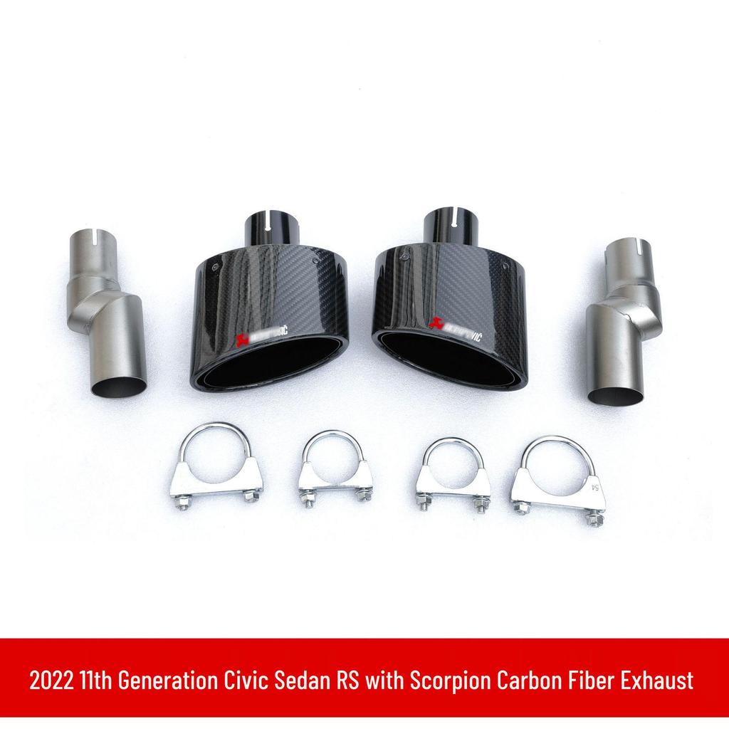 Задний диффузор, Задний бампер, Пороги, Заднее антикрыло и Передний сплиттер для Honda Civic 11-го поколения седан 2022 года (Издание «Экшен»).