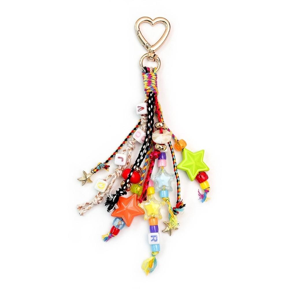 Colorful Design Flower Bag Pendant Flower Pattern Bag Charm Keychain For Bag Decoration