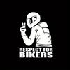1 PC PVC Respect Biker Decal - Reflective Motorcycle Sticker for Body Helmet Durable and Weatherproof Vinyl Motorcycle Decal