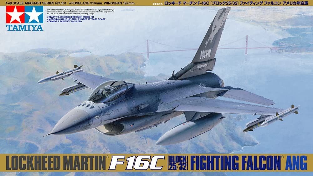 Tamiya Masterpiece Series US Air Force Lockheed Martin Block Fighting Falcon Национальные ВВС США Пластиковая модель 61101 1/48 № 101 F-16C 25/32