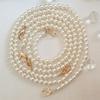 Detachable Anti-Lost Pearl Bags Strap Universal Handbag Handles Diy Purse Replacement Long Beaded Chain Bags Accessories