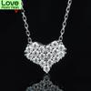 Real Moissanite Heart Pendant Necklace For Women 100 %925 Sterling Silver Wedding Party Sparkling Fine Jewerly Wholesale