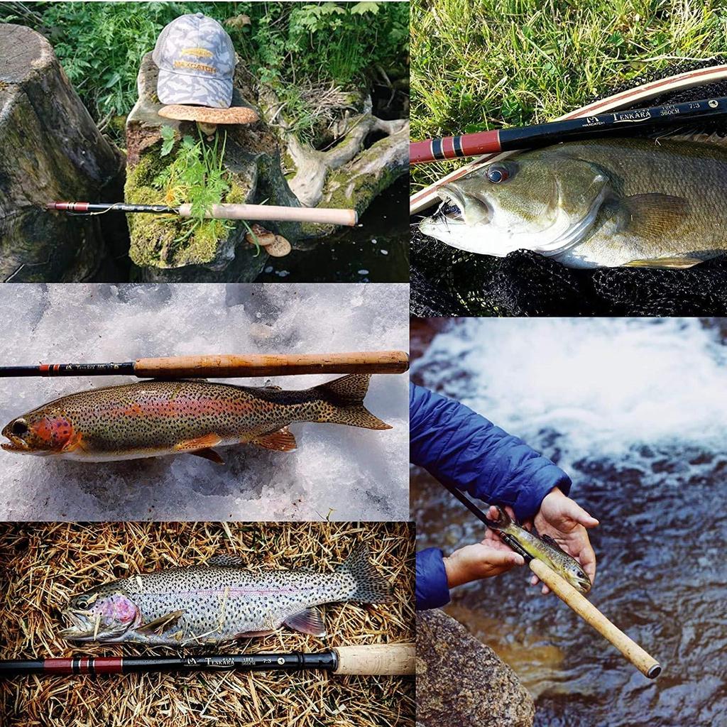 Удилище Maxcatch Tenkara, телескопическое удилище для нахлыстовой ловли с карбоновой трубкой (10/11/12/13 футов) (V-Тенкара 11 футов)