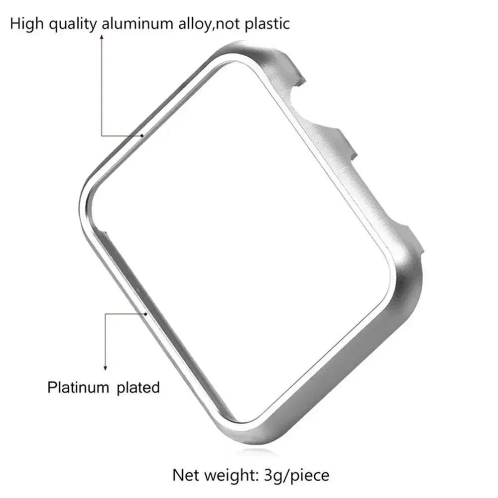 For iWatch SE Series 10 9 8 7 Cases Aluminum Gold Accessories for Apple Watch Case 46mm 42mm Metal Bumper Protective Cover Frame