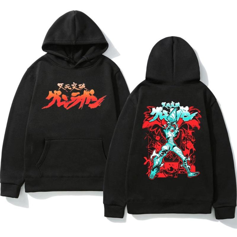 2026 Japan Manga Tengen Toppa Gurren Lagan Pullover Anime Hooded Fashion Autumn/Winter Large Sweatshirt