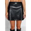 Черная мини-юбка из искусственной кожи Twoaw24et00228