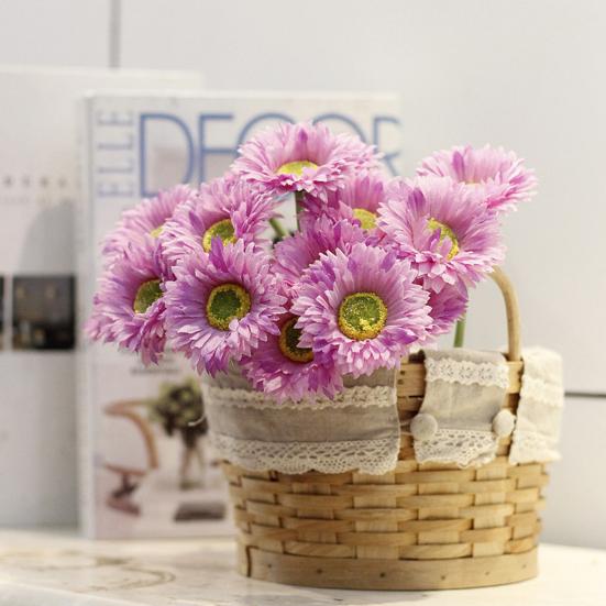 2 шт. искусственные растения, простые в уходе, декоративные, с тонкой текстурой, привлекательные цветочные композиции с одной веткой, свадебный декор