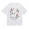 Men's Breathable All Season Classic T-Shirt Whimsical Cat Floral Cotton Tee