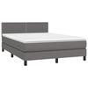 3141063 vidaXL Divan Bed with Mattress Grey 140x190 Cm Faux Leather
