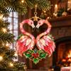 Безопасное для животных Подвесное украшение Фламинго Рождественский ornament Акриловое Прибрежное украшение для елки Украшения Тропический пляжный подвес для Рождественской елки Дома