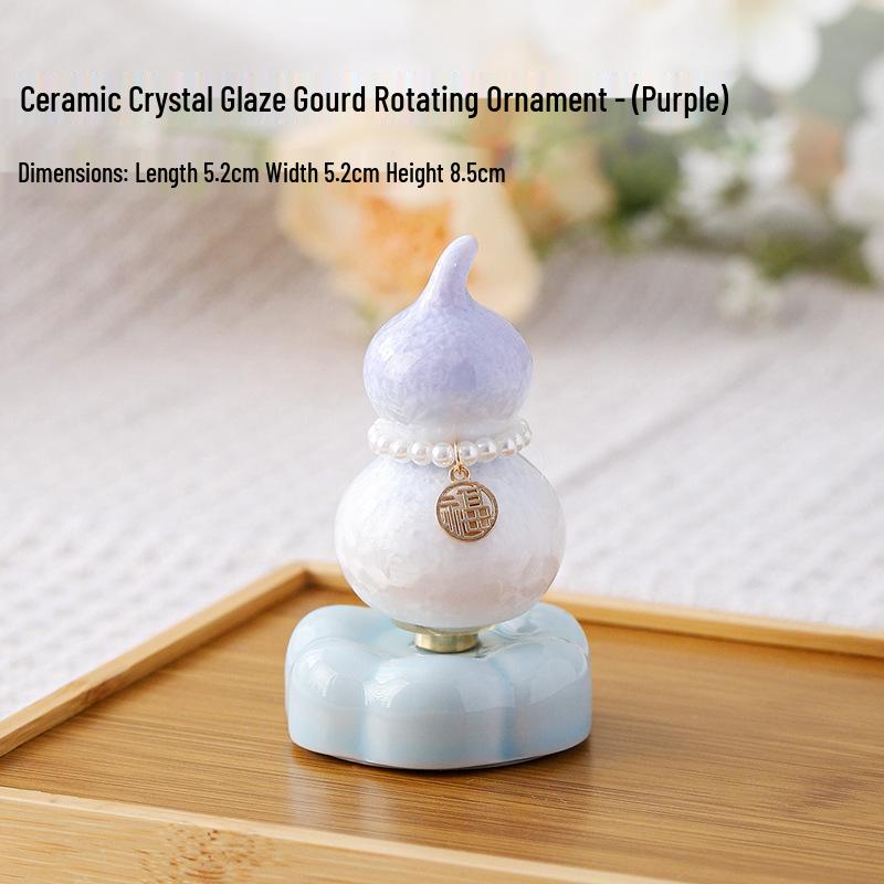 Керамическая чайная фигурка 'Хрустальная тыква' из Цзиндэчжэня для украшения офиса или автомобиля