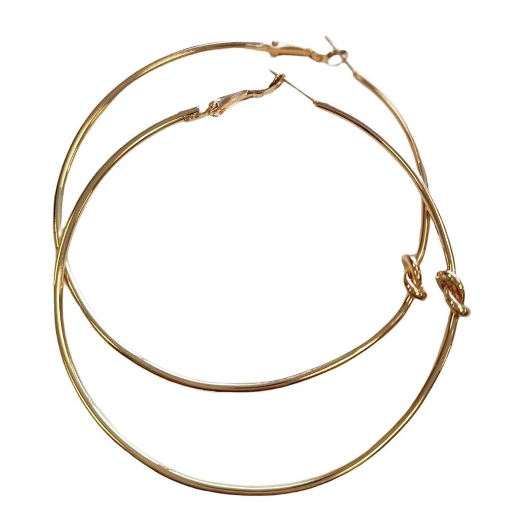 Les Trésors De Lily [R8107] - Gold 'Choreography' Hoop Earrings Ø 70 Mm 2 Mm (node)