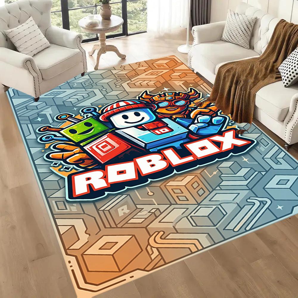 Roblox 81 Floor Rug Office Rug Suitable for Foyer Playrooms Balcony Living Rooms Anti-slip Rug Office home decor Perfect Gift for Women/Men