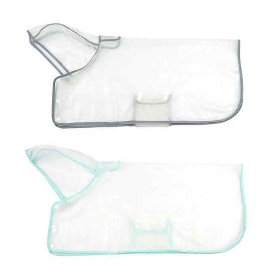 Прозрачный дождевик для собак, водонепроницаемое пончо для питомцев, дождевая куртка с капюшоном, дождевик с отверстием для поводка для щенков и собак малых и крупных пород