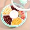 Rotating Snack Container Kids Portable Snack Serving Tray Melon Seed Plate Storage Boxes Spinner Candy Box with Lid