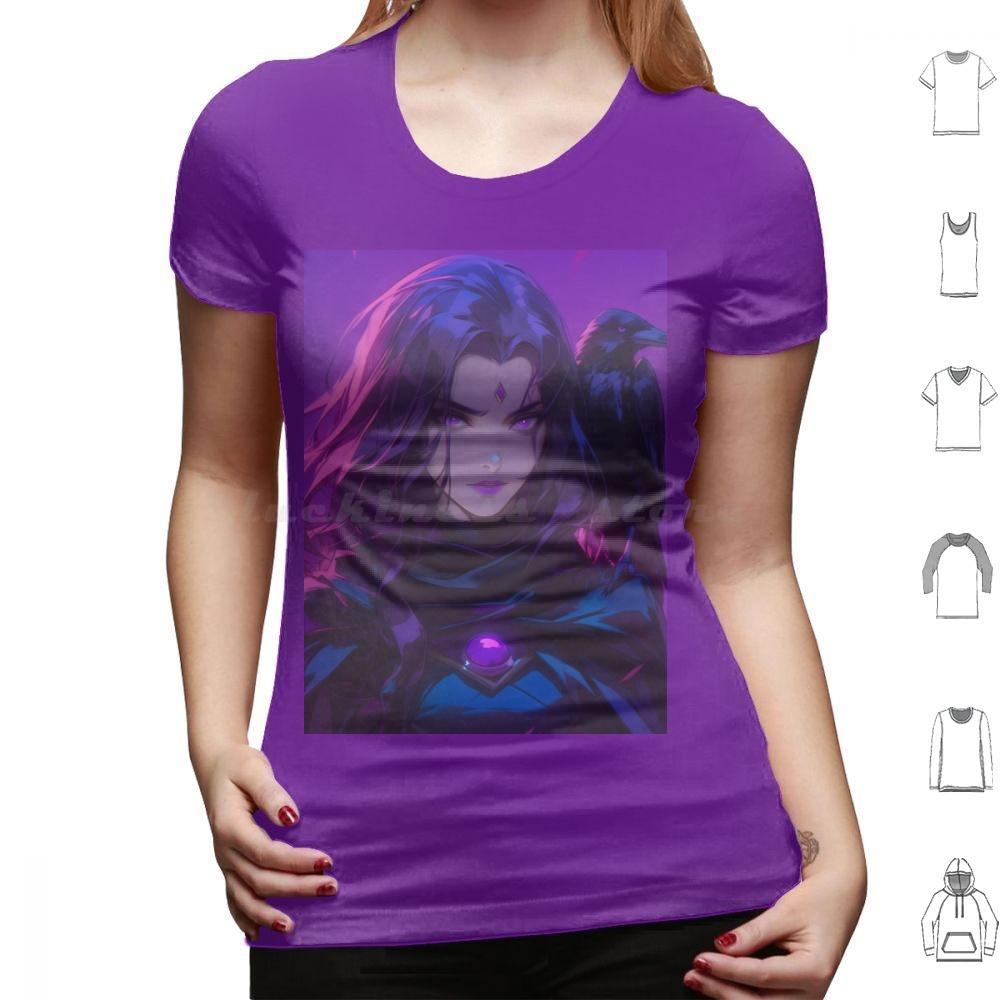 Raven3 T Shirt Men Women Kids 6xl Raven Infinite Aspire Go Titans Aesthetic Synthwave Raven Goth Cartoon Superhero Teen Tt