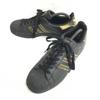 adidas Оригинальные кожаные кроссовки SUPERSTAR SNAKE BLACK 28 черно-золотой язычок трилистник(ИСПОЛЬЗОВАЛ)
