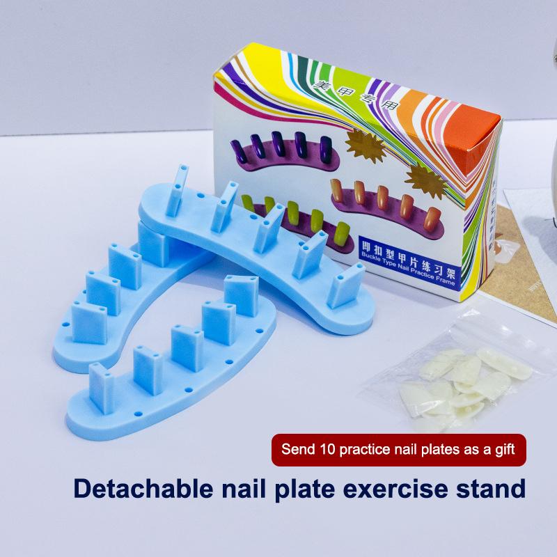 3 шт. лот накладные ногти для практики дизайна ногтей стенд инструмент и 10 шт. накладные ногти маникюрный набор инструментов для дизайна ногтей