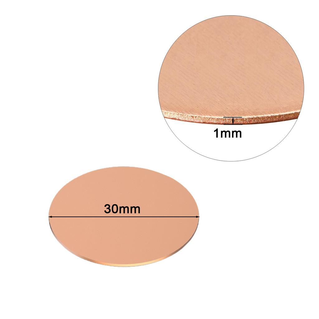 Pure Coppers Disc, Round Plate, Thickness 0.1mm-5mm, Diameter 30mm 31mm 32mm 33mm 34mm 35mm-50mm