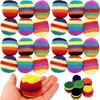 1/3/6/12Pcs Multicolored Foot Bag Crochet Balls Geometric Pattern Crochet Kick Sack  Outdoor Toy