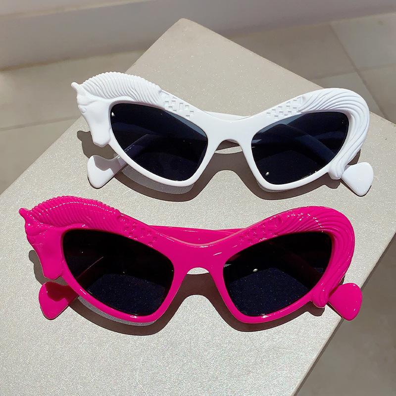 Модные винтажные солнцезащитные очки «кошачий глаз» с оправой в виде лошади для женщин и мужчин, солнцезащитные очки в стиле панк, люксовый брендовый дизайнерский смешной аксессуар