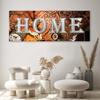 Canvas print, Home lettering and retro clocks