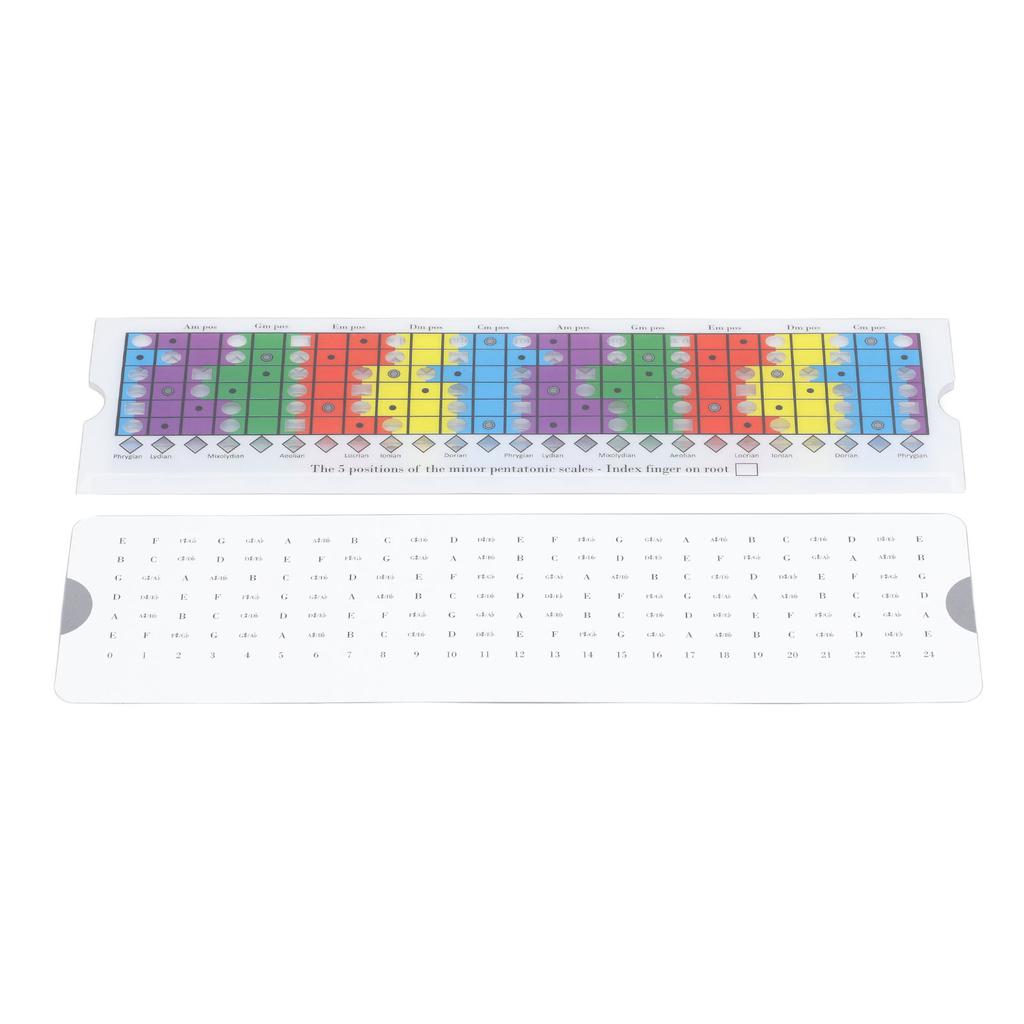 Guitar Pentatonic Sliding Ruler Plastic Multi Color Guitar Scales Sliding Ruler for Beginners