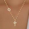 Fashion Cross Letter Necklace For Women Versatile 26 Alphabet Pendant Choker Chain Daily Wear Jewelry Accessory Gift