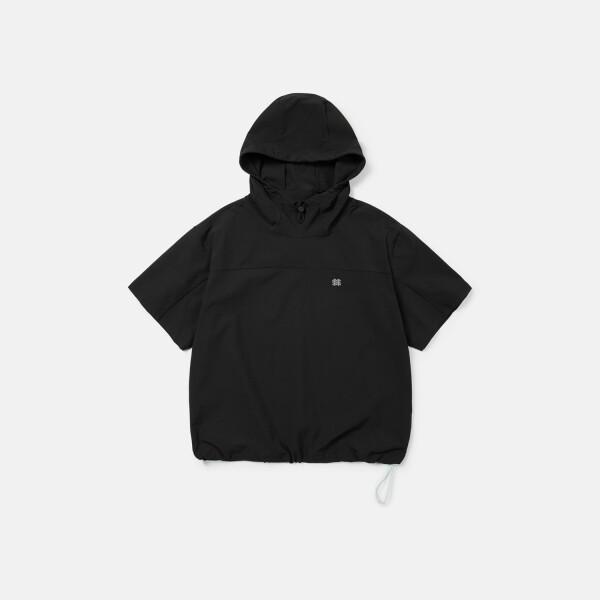 Kolon SporTS Женская футболка с капюшоном и коротким рукавом TvTcm25696blk