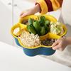 Detachable Hot Pot Vegetable Platter 7/9 Grid Kitchen Drain Basin Snack Serving Tray Living Room
