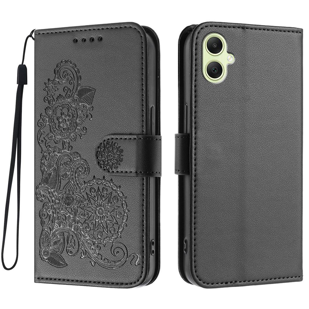 For Samsung Galaxy A06 5G/Galaxy A06 4G Phone Cases Mandala Flower Leather Wallet Mobile Cover with Strap