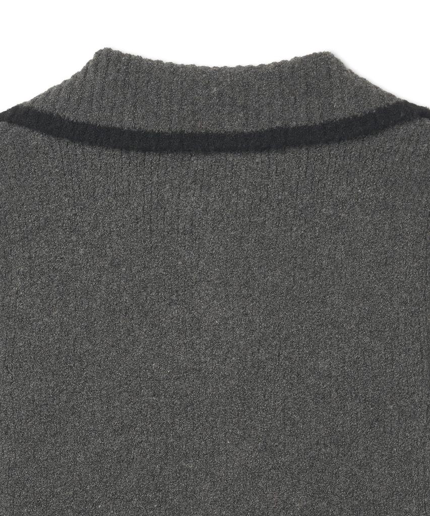 GROVE Grvr Sports_Knit Zip-Up_Charcoal