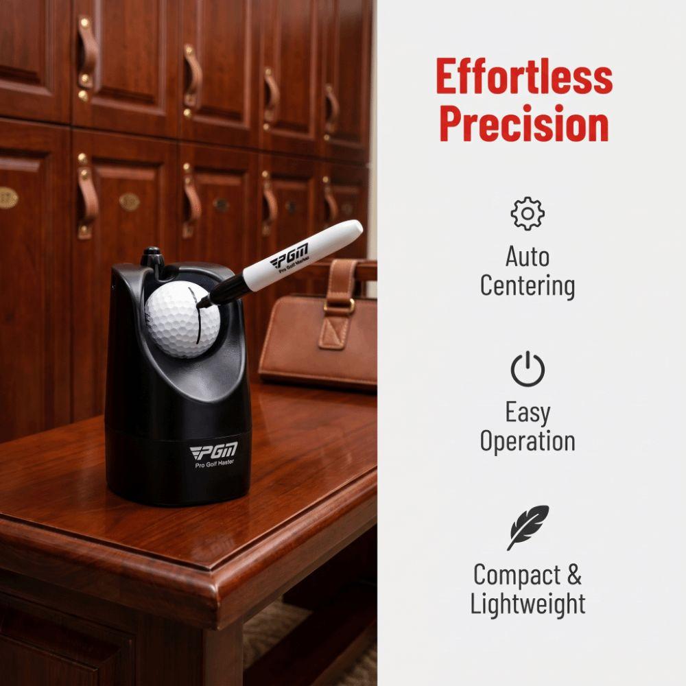 1set Automatic Drawing Golf Ball Liner Electric Motor Marker Case Putting Alignment