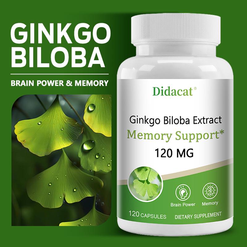 Ginkgo Biloba Extract 120 Mg Dietary Supplement, 120 Capsules Per Bottle
